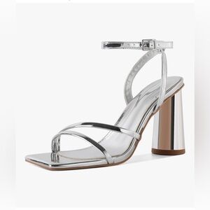 NEW YODEKS Chunky Heels Strappy High Heels 3.5" Heeled Sandals Open Toe Shoes 10